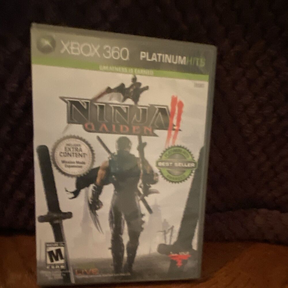 Xbox 360 Tecmo Ninja Gaiden II Platinum Hits Manual Included - Microsoft